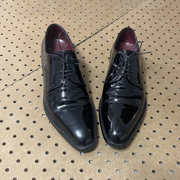 Hugo Boss Designer Oxford Dress Shoes Italy Made Tuxedo Suit Black Size 9 Men main image 8